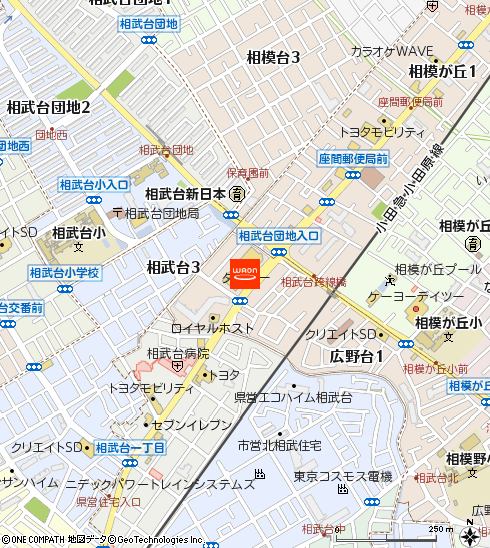 ダイエー相武台店付近の地図